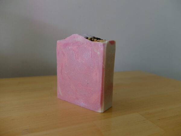 Pink soap with swirls